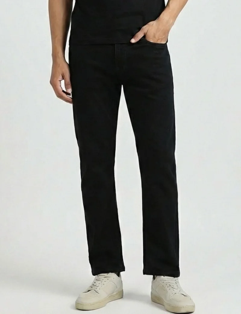 inkd Men's Classic Regular Fit Jeans with 5 Pocket Styling | Mid- Rise | Soft & Stretchable